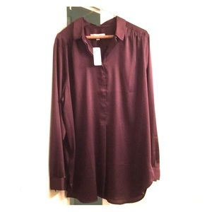 Loft Plum Half Button Tunic